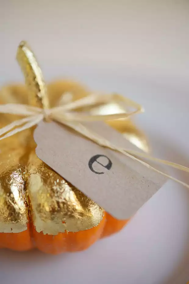 Gilded Harvest Place Cards