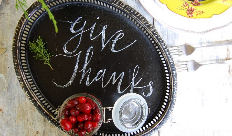 Give thanks serving tray