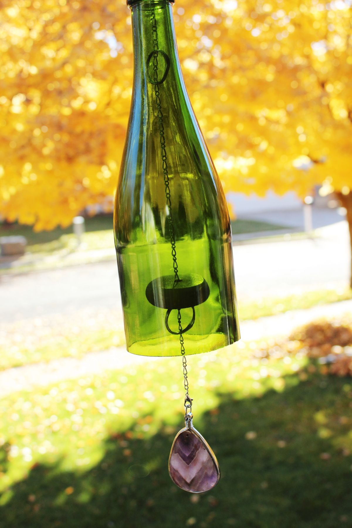 Glass Bottle Wind Chime