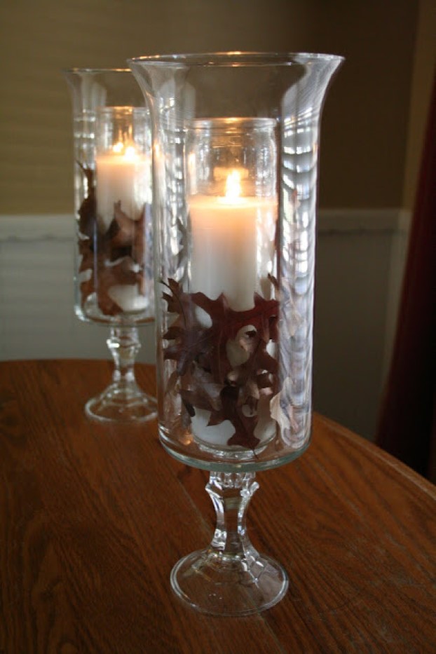 Glass Hurricane Candle Holders