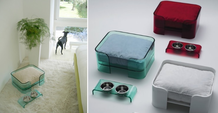 Glass pet furniture beds and serve