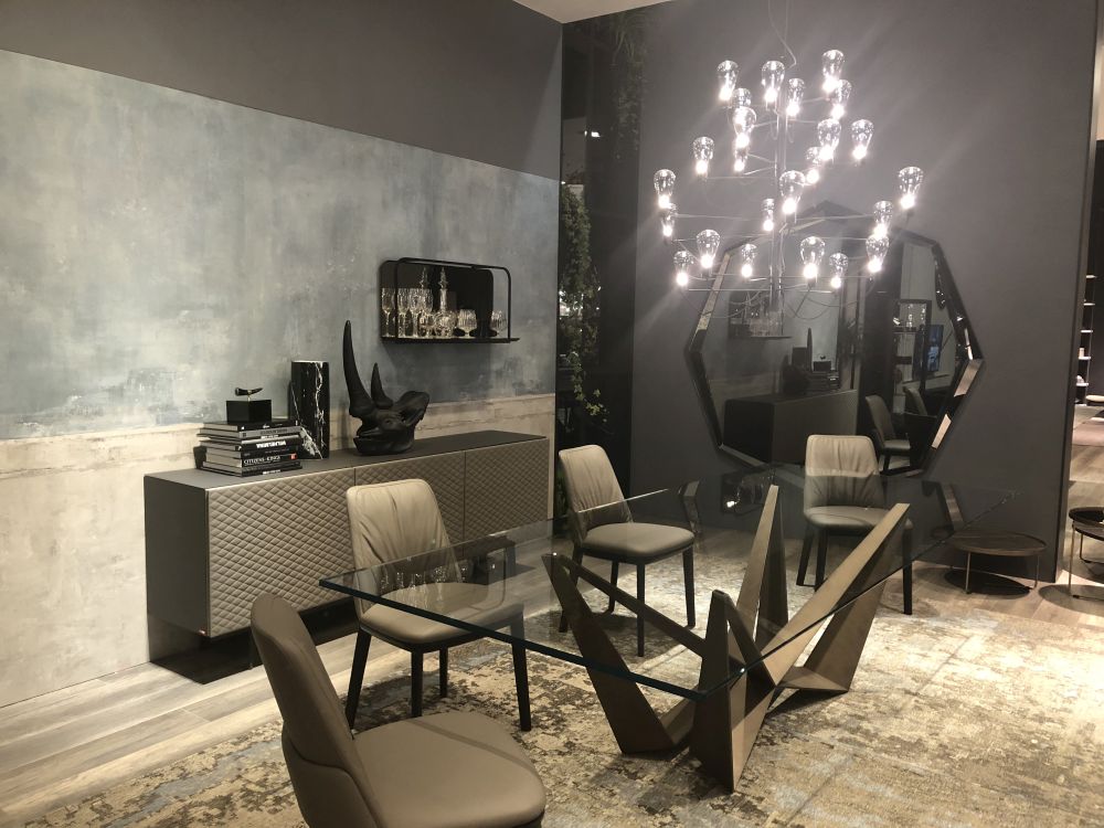 Take advantage of a glass table to make a small room appear bigger and more spacious