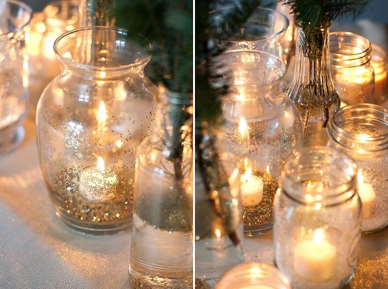 Glitter Glass Luminaries