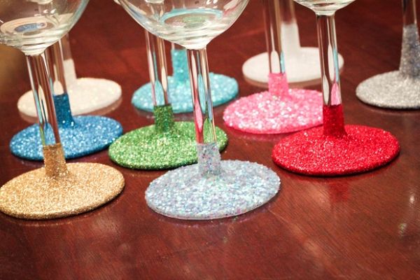 Glitter glassware party