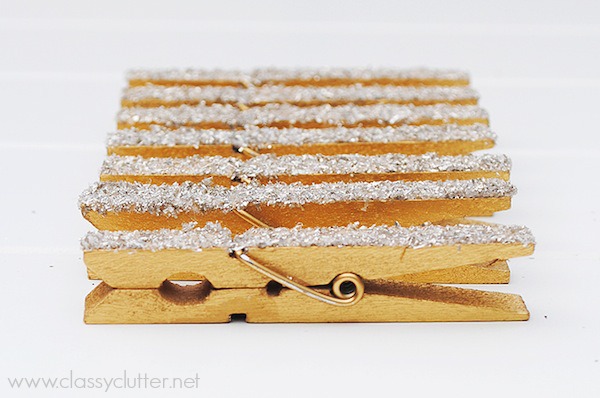 Glittered Clothespins