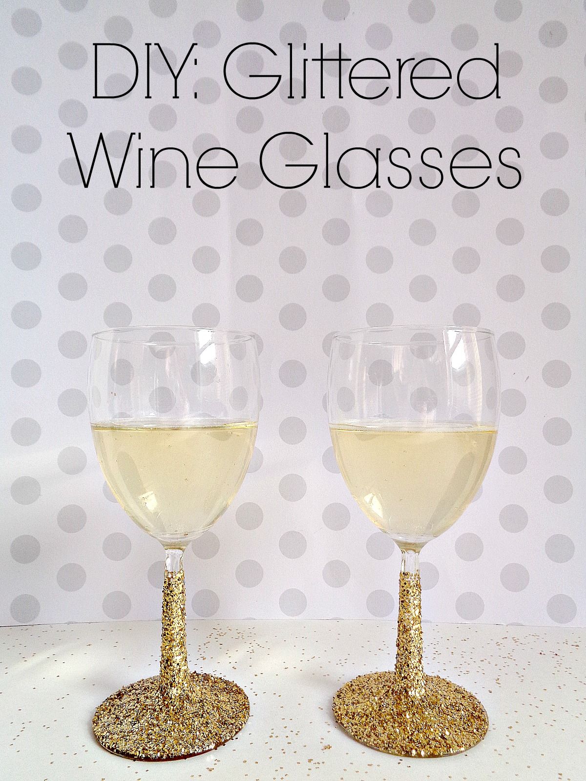 Glittered Wine Glasses