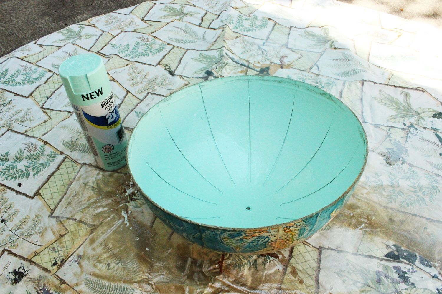 Globe after spray paint