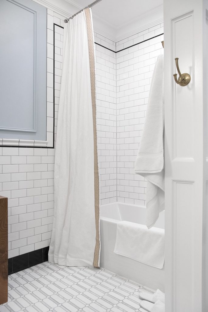 Go with a White on White Shower Curtain