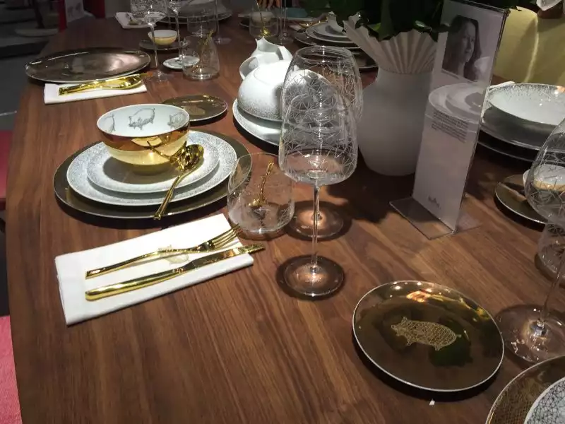 Gold dining table set