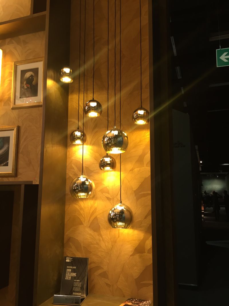 Gold hanging pendant lights