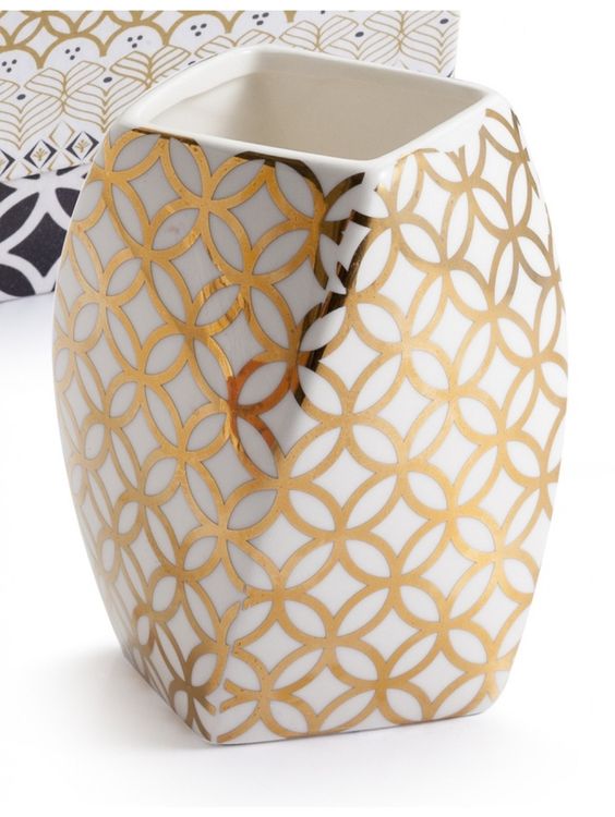 Gold patterned vase