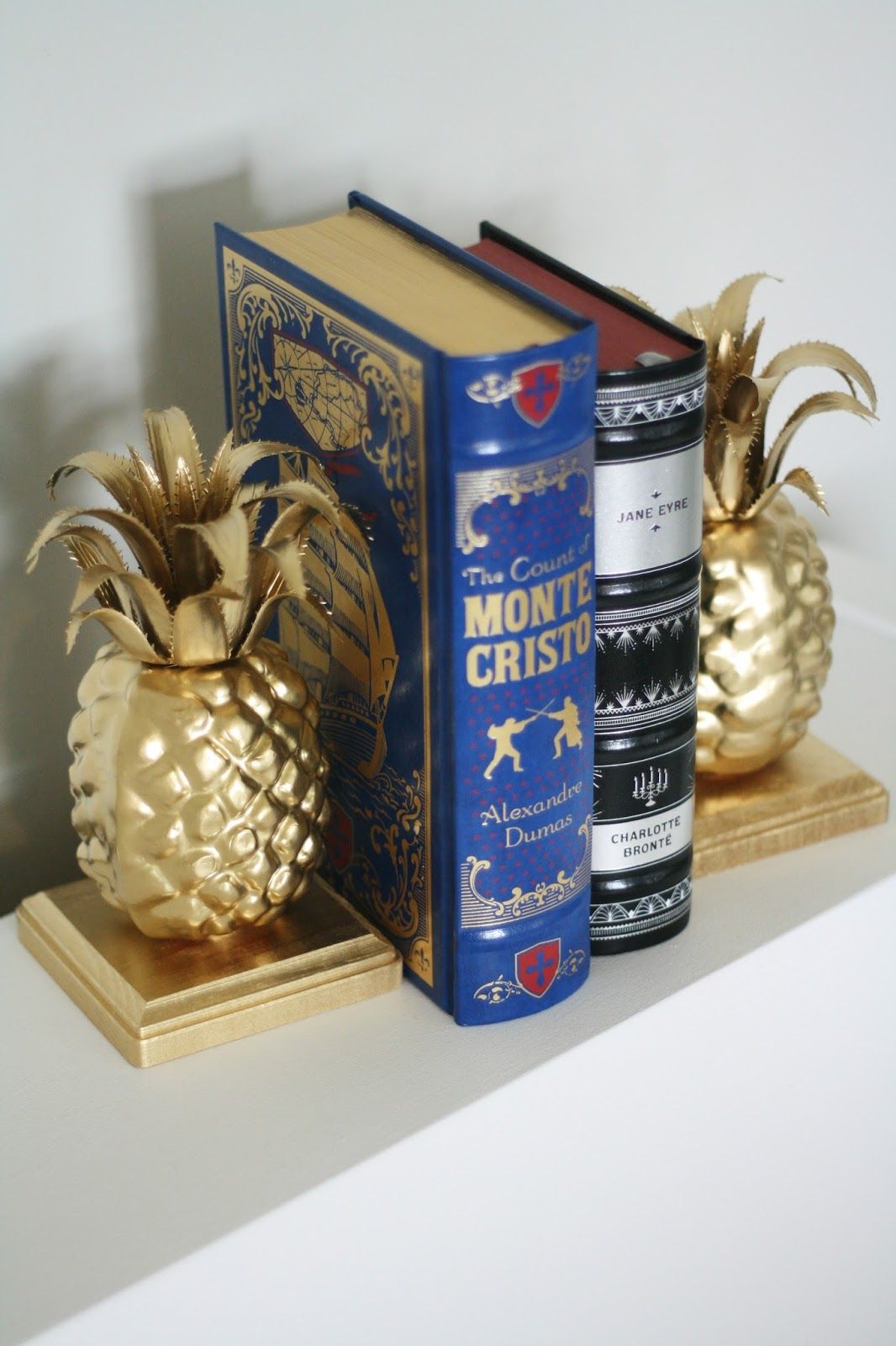 Gold pineapple bookends