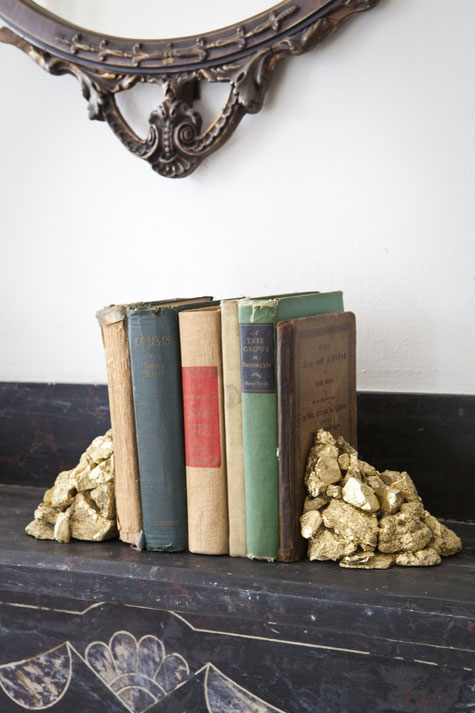 Gold sprayed bookend