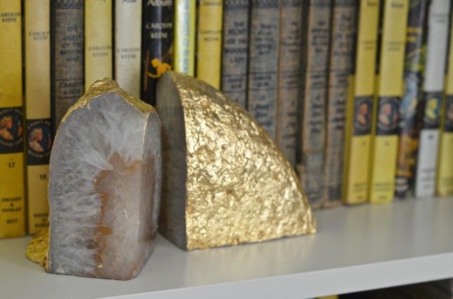 Golden leaf bookends