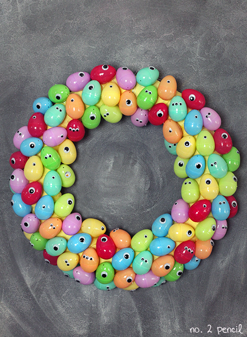 Googly Eyes Easter Egg Wreath