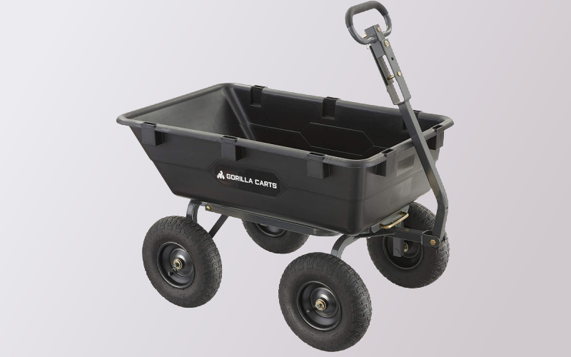 Gorilla Carts Heavy-Duty Poly Yard Dump Cart