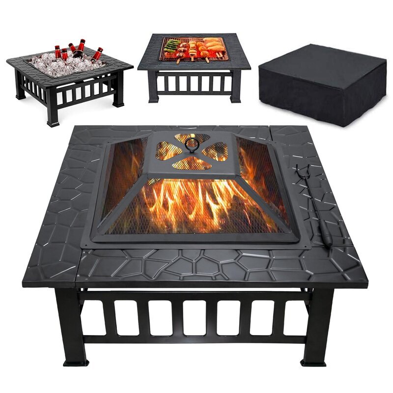 GracielaSteel Wood Burning Outdoor Fire Pit