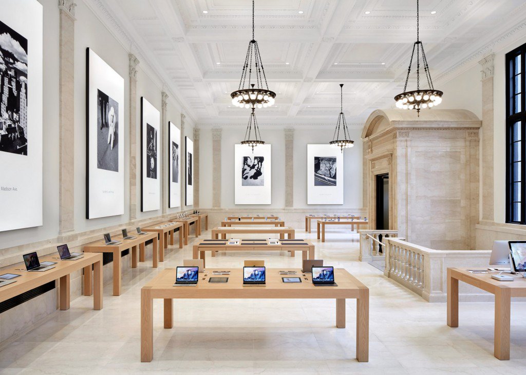 Grand Central New York Apple Store Black and White Wall Art