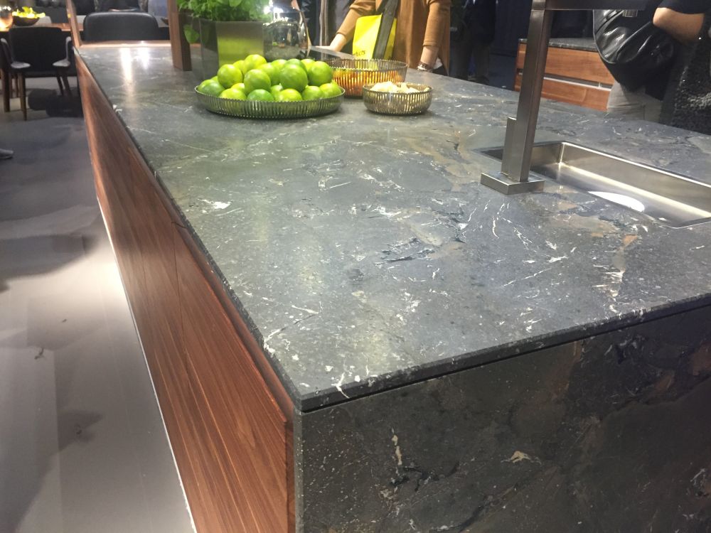 Gray kitchen island from Granite 1