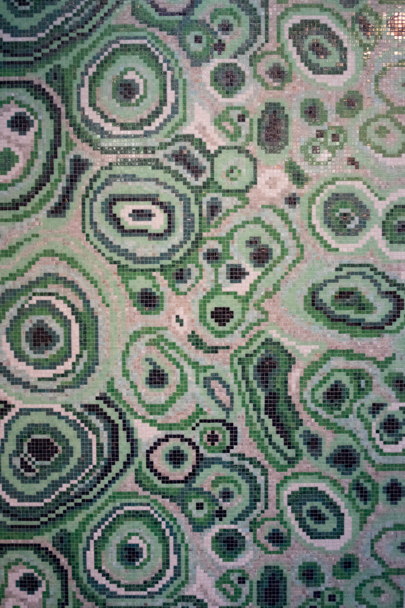 Green Bisazza bathroom mosaic tiles