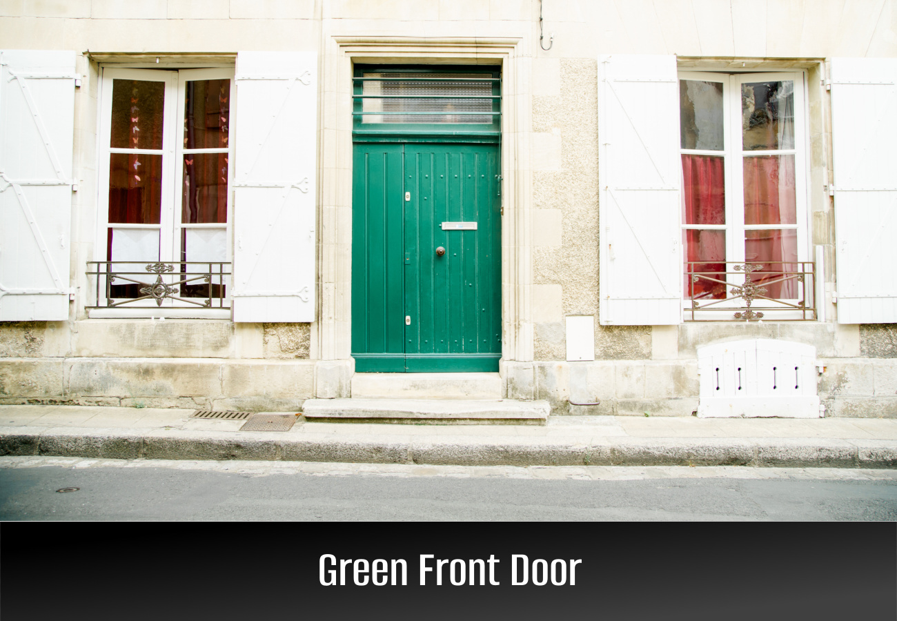 Green Front door colors meaning