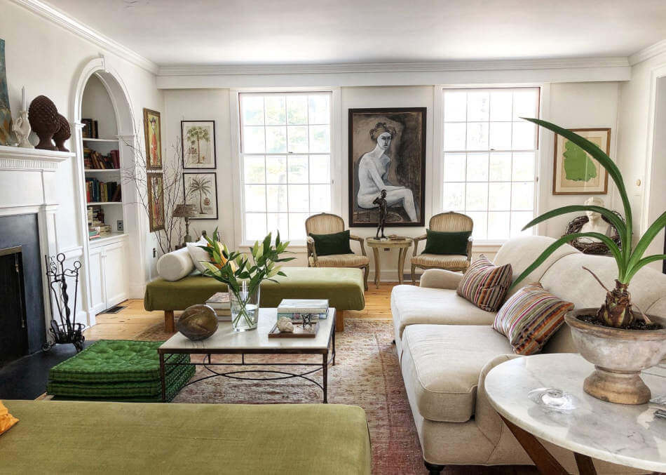 Green furniture for family room