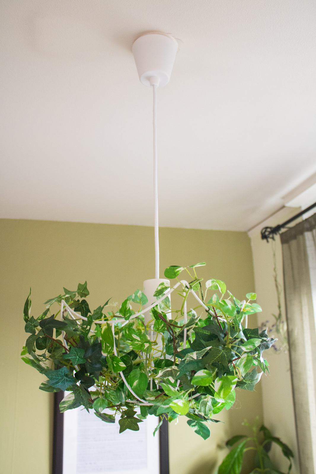 Green lampshade DIY