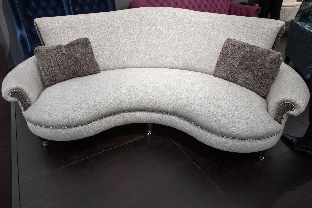 Grey Matilda Curved Sofa