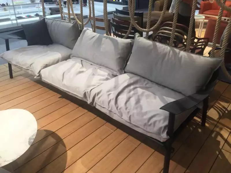 Grey Sofa Design with Black Frames