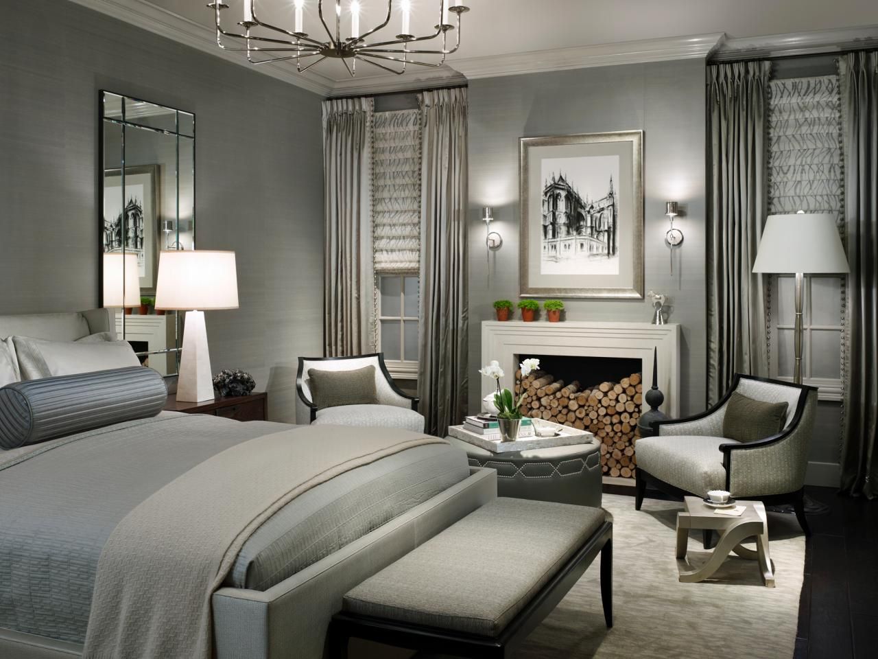 Grey Sophisticated bedroom color scheme