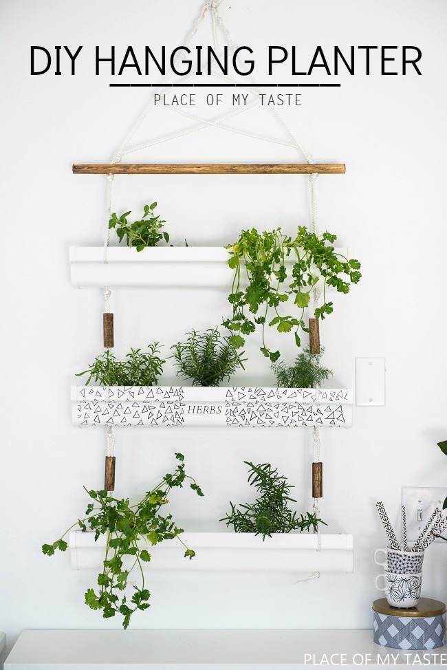 Gutter hanging planter