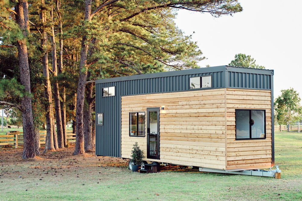 HÄUSLEIN family sojourner tiny house wood clad