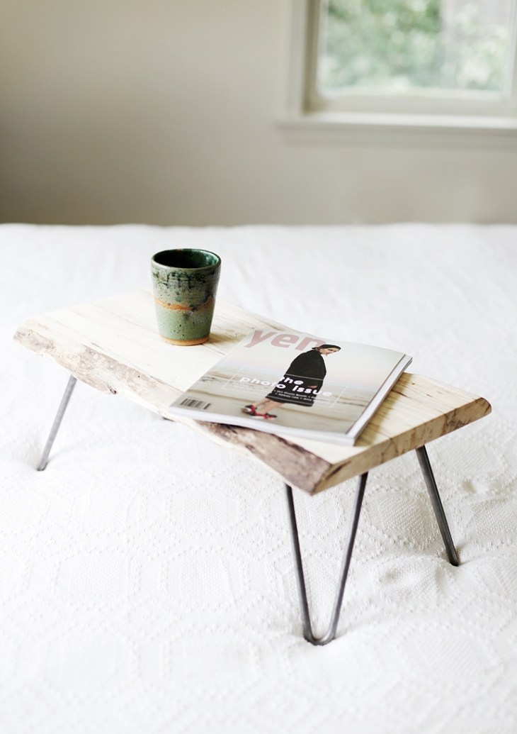 Hairpin legs bed table