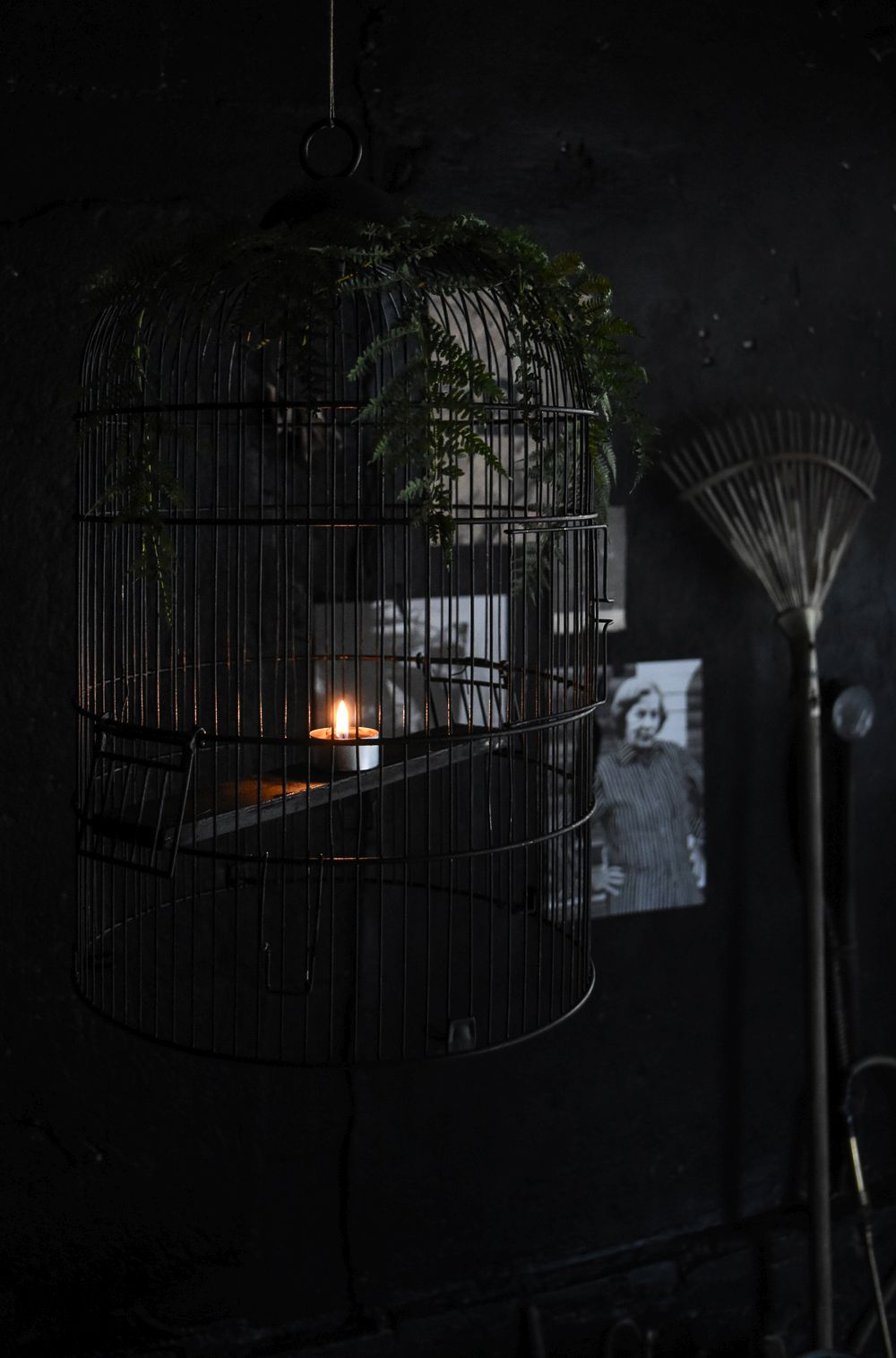 Halloween Chandelier From A Bird Cage