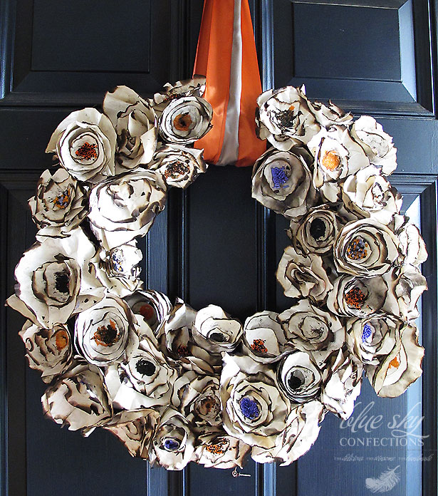 Halloween Paper Wreath DIY