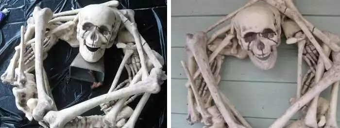 Halloween wreath skeleton