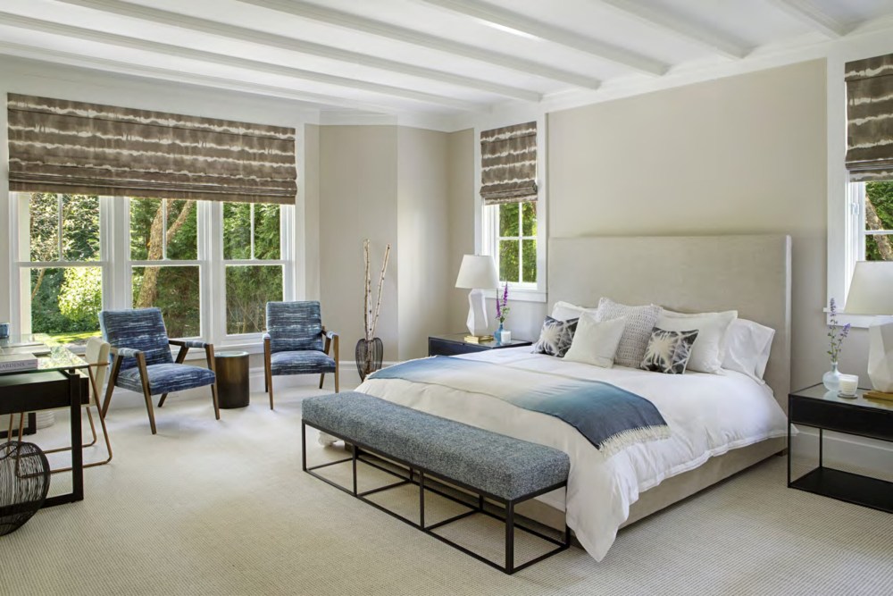 Hamptons Home Decor by Jessica Shaw ​Turett Collaborative master bedroom