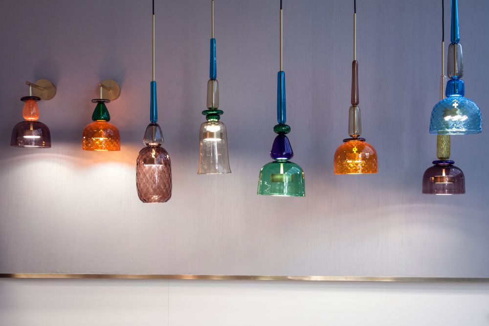 Handblown Murano glass LED lamps I Flauti