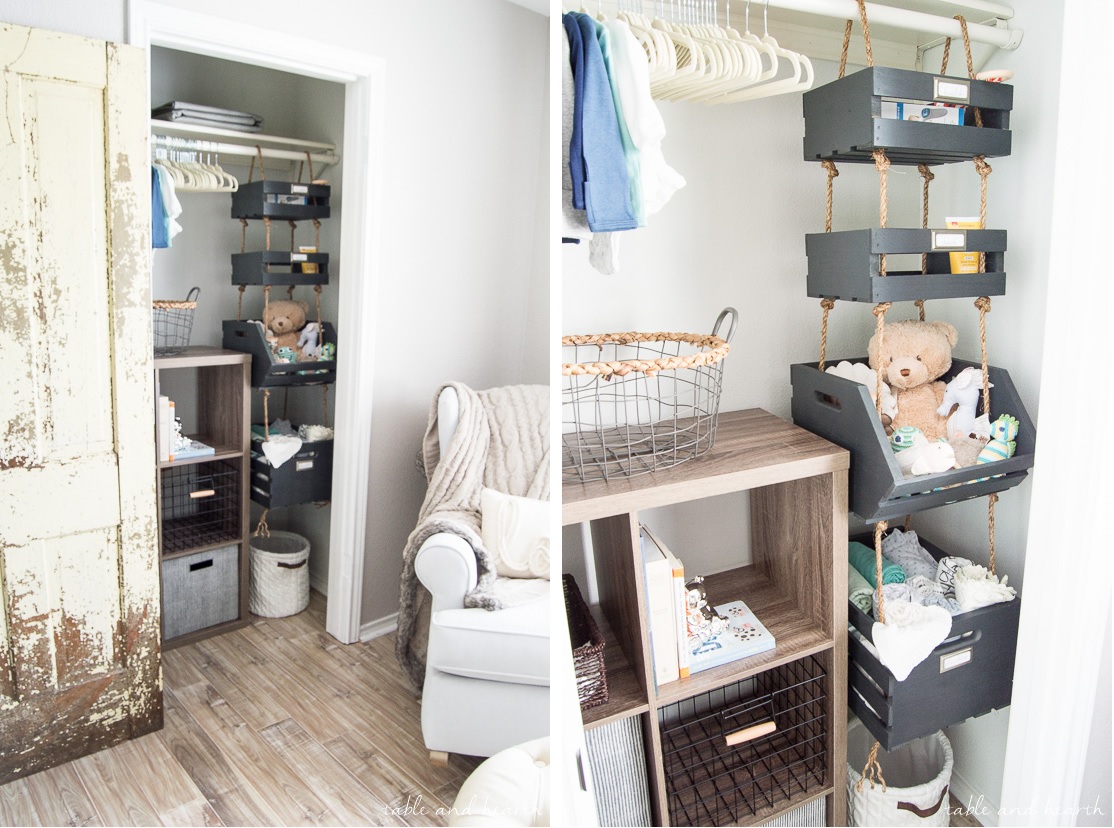Hanging crates for storage