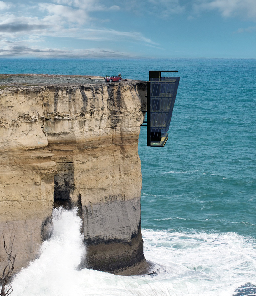 Hanging on a cliff house