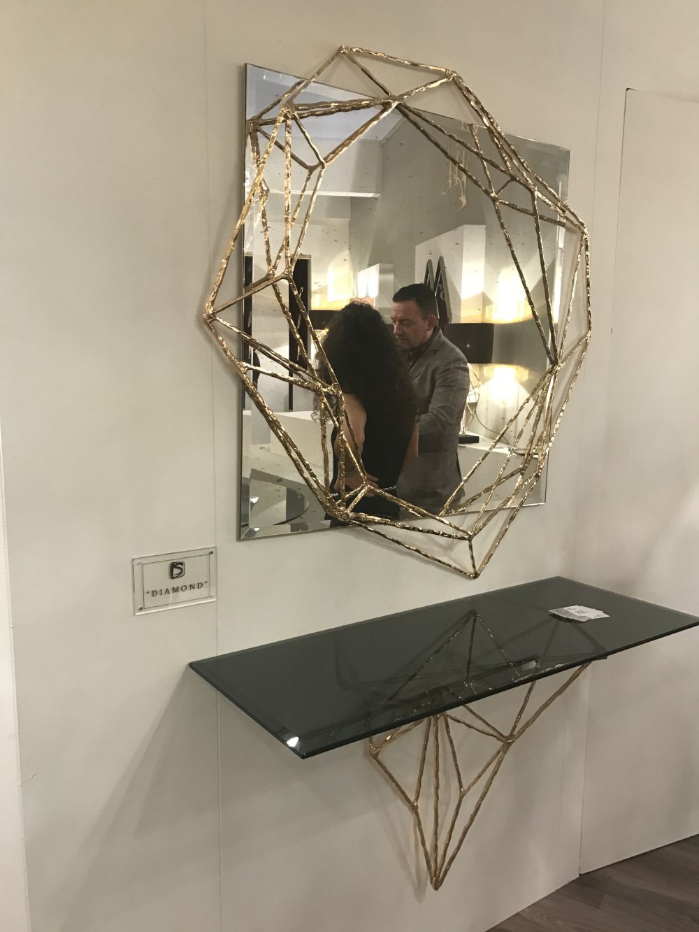 Abstract mirror for entryway