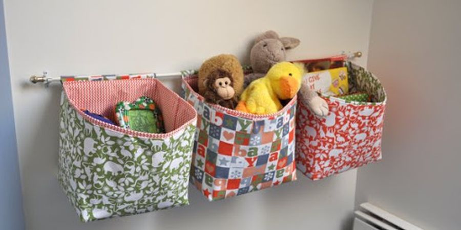 Hanging storage baskets for toys