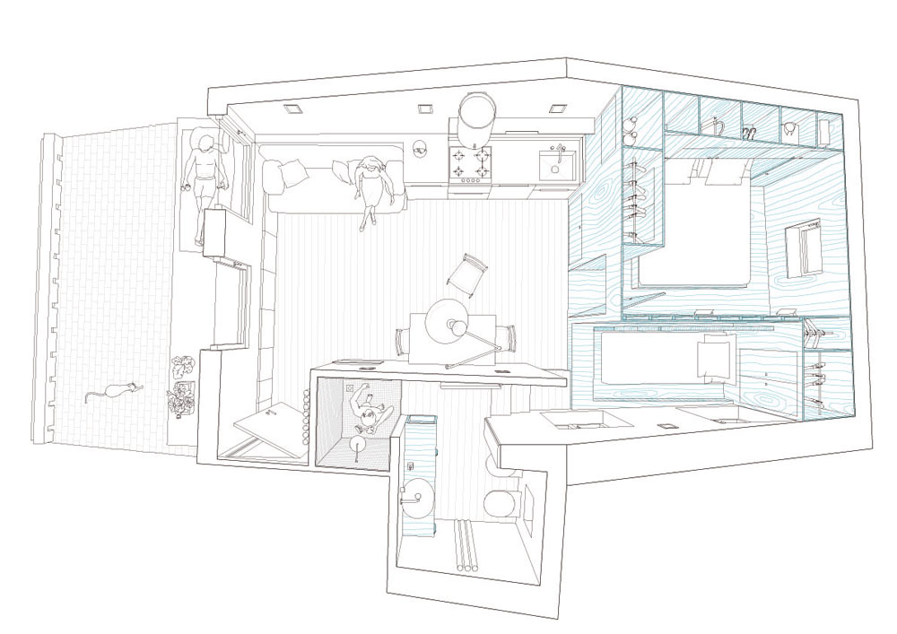 Harbour Attic Apartment by Gosplan plan