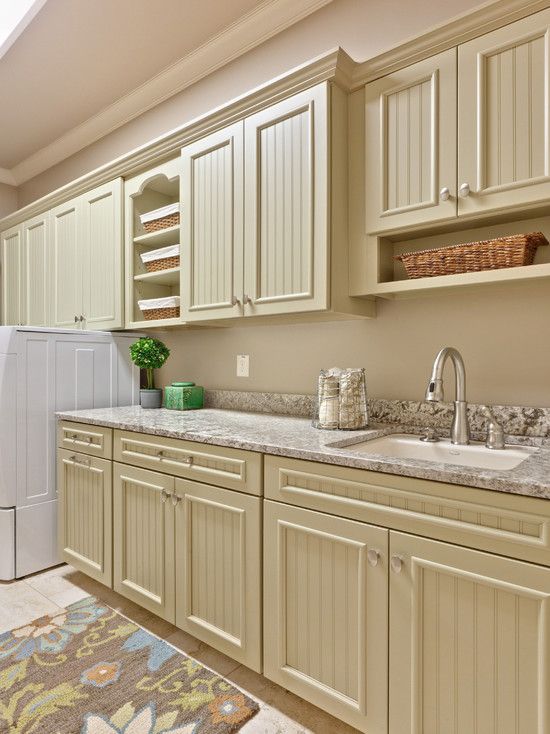 Headboard style laundry room