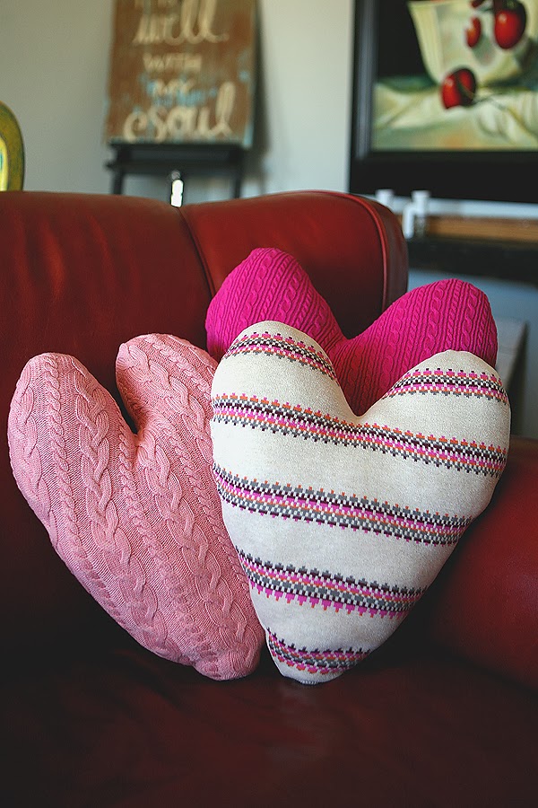 Heart pillow sweater