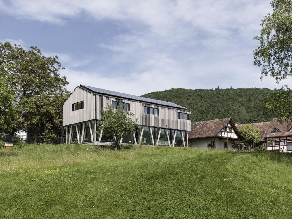 Hemishofen House in Switzerland by Dost barn style