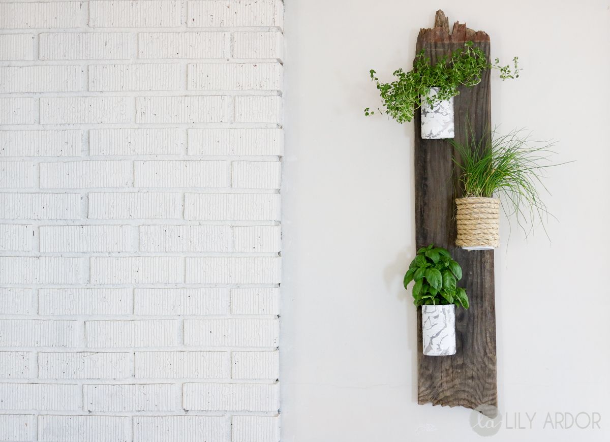 Herb wall planter DIY