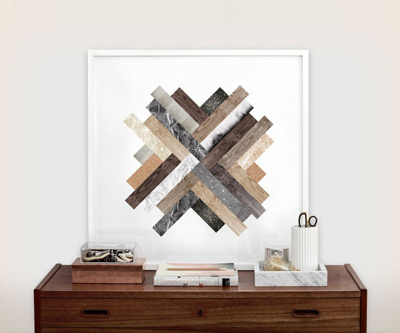 Herringbone Fusion Art Print by Kristina Krogh