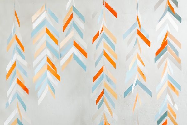 Herringbone garland photo booth