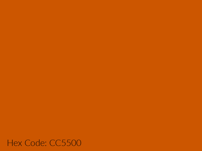 Burnt Orange - Hex Code: CC5500